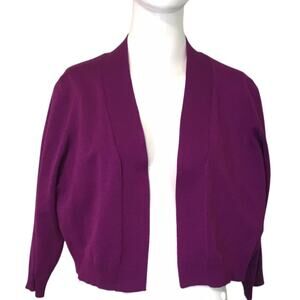 Verve Ami Violet Shrug  Sweater 3/4Sleeve  Large NWT $54.00